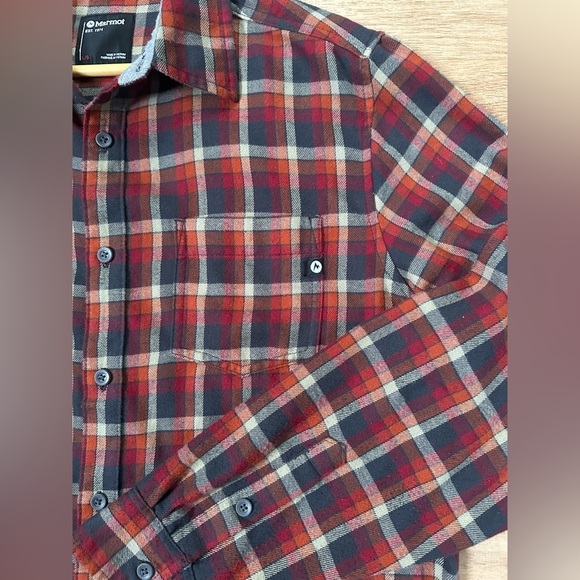 Marmot Men's Fairfax Midweight Flannel Long Sleeve Shirt Size Large #44550 - Picture 5 of 10